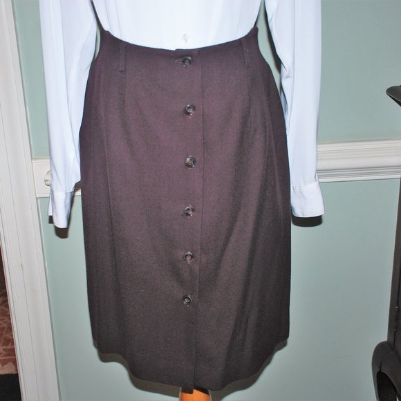New WOT Vintage Classic Talbots Brown Wool Skirt - Picture 4 of 5
